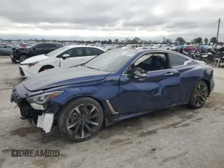 2021 Infiniti Q60 Luxe with VIN JN1EV7KL8MM470625, listed as a Copart auction lot 79534314 with 23,357 mi miles and Salvage title. Bid and sale history available at DreamBid. Image 1.