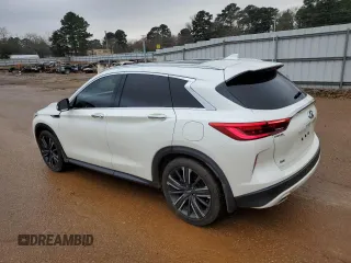2021 Infiniti QX50 Luxe with VIN 3PCAJ5BB9MF112350, listed as a Copart auction lot 45912815 with 33,802 mi miles and Salvage Title. Bid and sale history available at DreamBid. Image 2.