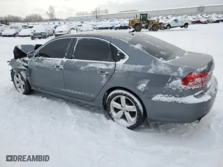 2013 Volkswagen Passat TDI SE w/Sunroof with VIN 1VWBN7A37DC113554, listed as a Copart auction lot 45937395 with 0 mi miles and Non Repairable. Bid and sale history available at carsss.com. Image 2.