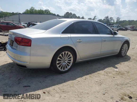 2014 Audi A8 4.0T z VIN WAUR2AFD5EN003727, wystawiony jako Copart lot #54324115 z przebiegiem 75 358 mil mil oraz Szkoda całkowita • Salvage title. Historia ofert i sprzedaży dostępna na DreamBid. Obrazek 3.