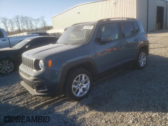 2018 Jeep Renegade Latitude with VIN ZACCJBBB1JPH56663, listed as a Copart auction lot 49224205 with 77,335 mi miles and Salvage Title. Bid and sale history available at DreamBid. Image 1.