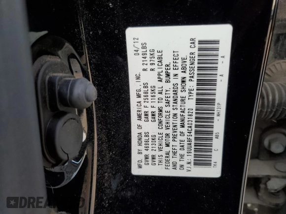 2012 Acura TL Tech Auto with VIN 19UUA8F54CA031820, listed as a Copart auction lot 52903425 with 150,933 mi miles and Salvage Title. Bid and sale history available at carsss.com. Image 13.