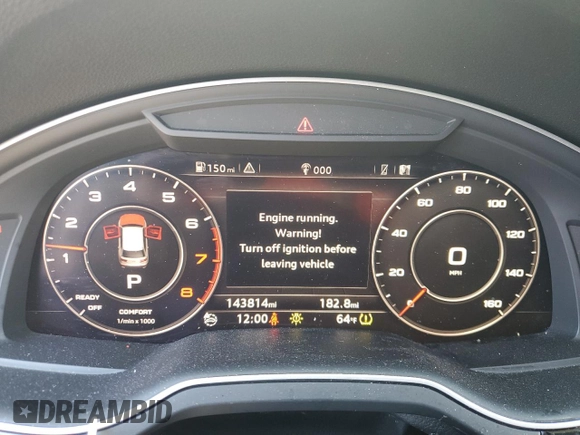 2017 Audi Q7 Prestige with VIN WA1VAAF75HD002676, listed as a Copart auction lot 49992565 with 143,814 mi miles and Salvage Title. Bid and sale history available at carsss.com. Image 9.