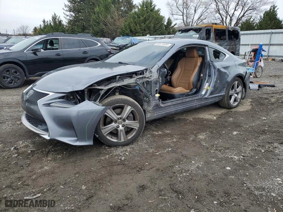 2015 Lexus RC 350 with VIN JTHSE5BC1F5004812, listed as a Copart auction lot 80574304 with 134,072 mi miles and Salvage Title. Bid and sale history available at carsss.com. Image 1.