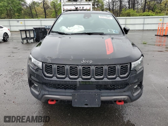 2024 Jeep Compass Trailhawk with VIN 3C4NJDDN6RT104623, listed as a Copart auction lot 57217045 with 15,306 mi miles and Salvage title. Bid and sale history available at DreamBid. Image 5.