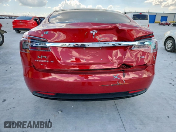 2017 Tesla Model S 60 с VIN 5YJSA1E11HF231340, выставлен на аукционе Copart как лот 62087375 с пробегом 74 303 миль миль и Списание • Salvage title. История ставок и продаж доступна на DreamBid. Изображение 6.