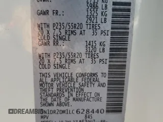 2020 Nissan Pathfinder Platinum with VIN 5N1DR2DM1LC628440, listed as a Copart auction lot 78098474 with 42,364 mi miles and Salvage Title. Bid and sale history available at carsss.com. Image 14.