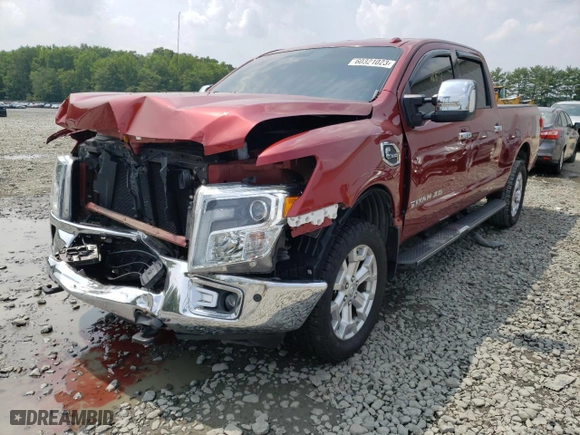 2016 Nissan Titan XD PRO-4X with VIN 1N6BA1F48GN506823, listed as a Copart auction lot 60321023 with NaN miles and Salvage Title. Bid and sale history available at carsss.com. Image 1.