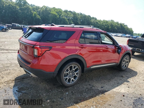 2025 Ford Explorer Platinum с VIN 1FMWK8HCXSGC02495, выставлен на аукционе Copart как лот 62073755 с пробегом 1 042 миль миль и Списание • Salvage title. История ставок и продаж доступна на DreamBid. Изображение 3.