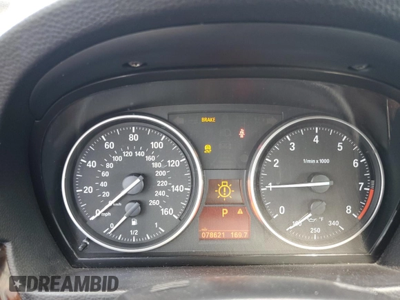 2012 BMW 3 Series 335i with VIN WBADX7C56CE744817, listed as a Copart auction lot 62184325 with 78,621 mi miles and Salvage title. Bid and sale history available at DreamBid. Image 9.