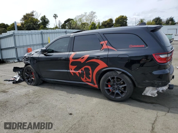 2021 Dodge Durango SRT Hellcat with VIN 1C4SDJH98MC689327, listed as a Copart auction lot 52169015 with 53,009 mi miles and Salvage title. Bid and sale history available at DreamBid. Image 2.