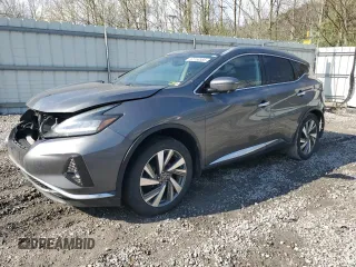 2019 Nissan Murano SL with VIN 5N1AZ2MS2KN113385, listed as a Copart auction lot 52150985 with 107,795 mi miles and Salvage Title. Bid and sale history available at carsss.com. Image 1.