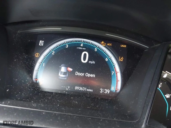 2019 Honda Civic Sedan LX with VIN 2HGFC2F61KH564927, listed as a IAAI auction lot 41660332 with 93,631 mi miles. Bid and sale history available at carsss.com. Image 15.