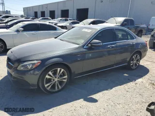 2015 Mercedes-Benz C-Class C 300 with VIN 55SWF4JB8FU056616, listed as a Copart auction lot 49877395 with 126,955 mi miles and Salvage Title. Bid and sale history available at carsss.com. Image 1.