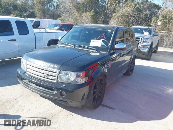 2008 Land Rover Range Rover Sport SC with VIN SALSH23408A120214, listed as a IAAI auction lot 41267054 with 185,737 mi miles. Bid and sale history available at carsss.com. Image 2.
