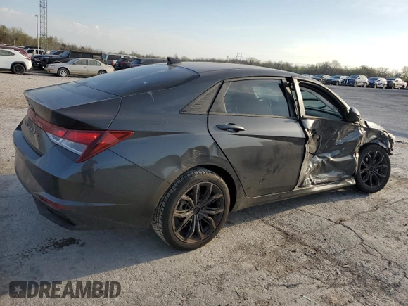 2021 Hyundai Elantra SEL with VIN 5NPLM4AGXMH025713, listed as a Copart auction lot 50679465 with 33,533 mi miles and Salvage Title. Bid and sale history available at carsss.com. Image 3.