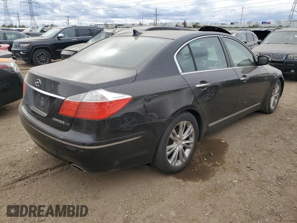 2009 Hyundai Genesis with VIN KMHGC46F69U051965, listed as a Copart auction lot 75108944 with 191,701 mi miles and Clean Title. Bid and sale history available at carsss.com. Image 3.