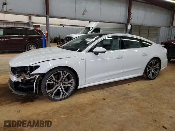 2020 Audi A7 Prestige with VIN WAUV2AF2XLN075162, listed as a Copart auction lot 79954134 with 47,639 mi miles and Salvage Title. Bid and sale history available at carsss.com. Image 1.