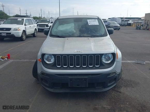 2017 Jeep Renegade Sport with VIN ZACCJAAB1HPE83438, listed as a IAAI auction lot 41194889 with 75,536 mi miles. Bid and sale history available at carsss.com. Image 11.