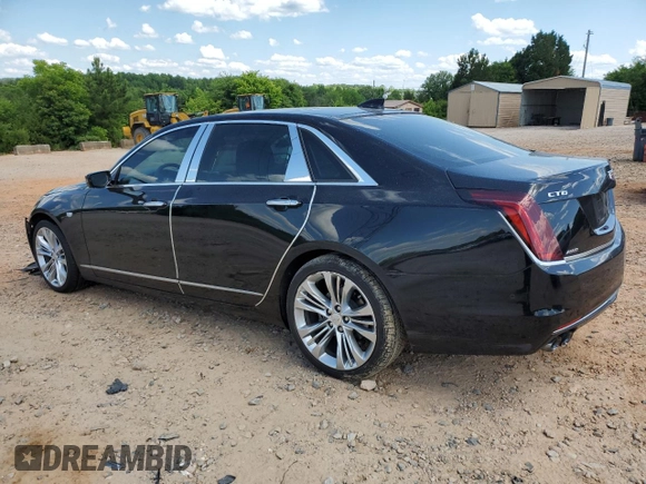 2017 Cadillac CT6 Platinum AWD with VIN 1G6KN5R63HU161464, listed as a Copart auction lot 57195264 with 80,718 mi miles and Salvage title. Bid and sale history available at DreamBid. Image 2.