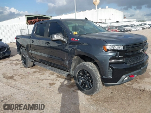 2021 Chevrolet Silverado 1500 LT Trail Boss with VIN 1GCPYFED6MZ137614, listed as a IAAI auction lot 40932872 with 63,087 mi miles and . Bid and sale history available at DreamBid. Image 1.