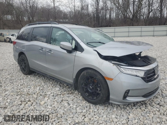 2023 Honda Odyssey EX-L with VIN 5FNRL6H63PB027845, listed as a Copart auction lot 47357095 with 29,265 mi miles and Salvage Title. Bid and sale history available at carsss.com. Image 4.