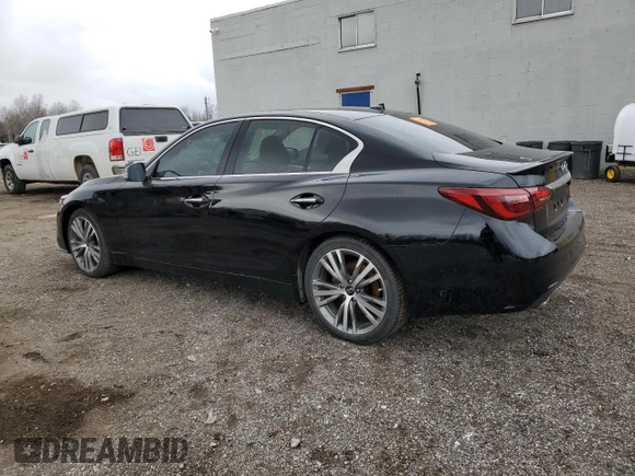 2019 Infiniti Q50 3.0t LUXE with VIN JN1EV7AR3KM593493, listed as a Copart auction lot 52400135 with 0 mi miles and Non Repairable. Bid and sale history available at carsss.com. Image 2.
