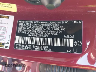 2018 Toyota C-HR XLE with VIN NMTKHMBX2JR043321, listed as a IAAI auction lot 41773764 with 53,800 mi miles. Bid and sale history available at carsss.com. Image 9.