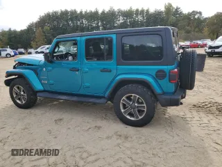 2020 Jeep Wrangler Unlimited Sahara with VIN 1C4HJXEN5LW107415, listed as a Copart auction lot 76152244 with 117,840 mi miles and Salvage title. Bid and sale history available at DreamBid. Image 2.