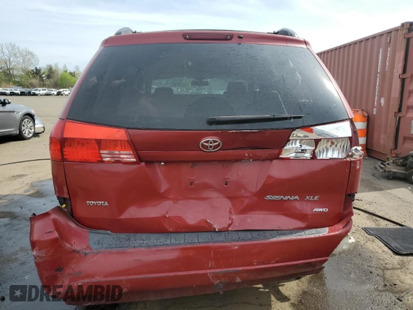 2004 Toyota Sienna XLE with VIN 5TDBA22CX4S008957, listed as a Copart auction lot 54253945 with 142,716 mi miles and Salvage Title. Bid and sale history available at DreamBid. Image 6.