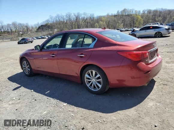 2014 Infiniti Q50 Premium with VIN JN1BV7AR7EM689215, listed as a Copart auction lot 53778625 with 110,164 mi miles and Salvage Title. Bid and sale history available at carsss.com. Image 2.