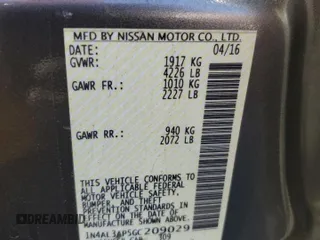 2016 Nissan Altima SR z VIN 1N4AL3AP5GC209029, wystawiony jako Copart lot #55973955 z przebiegiem 131 909 mil mil oraz Szkoda całkowita • Salvage title. Historia ofert i sprzedaży dostępna na DreamBid. Obrazek 12.