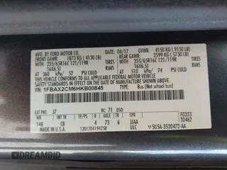 2017 Ford Transit XL with VIN 1FBAX2CM6HKB00845, listed as a IAAI auction lot 41812241 with 149,708 mi miles and . Bid and sale history available at DreamBid. Image 9.