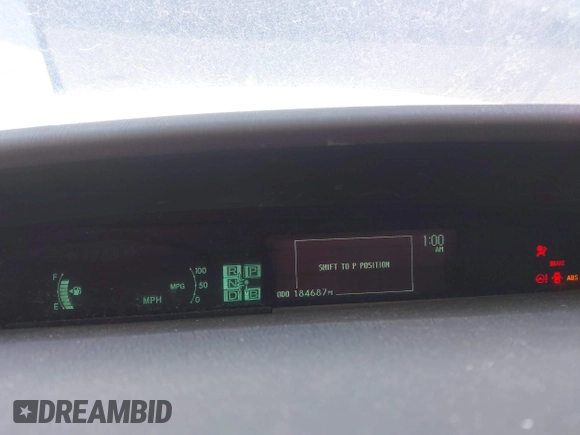 2010 Toyota Prius II with VIN JTDKN3DU9A0108207, listed as a IAAI auction lot 41448316 with 184,687 mi miles. Bid and sale history available at carsss.com. Image 7.