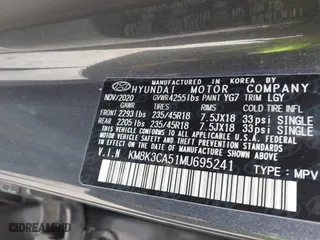 2021 Hyundai Kona Limited with VIN KM8K3CA51MU695241, listed as a IAAI auction lot 41891831 with 48,457 mi miles. Bid and sale history available at carsss.com. Image 9.