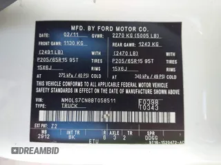 2011 Ford Transit Connect XL с VIN NM0LS7CN8BT058511, выставлен на аукционе IAAI как лот 41859024 с пробегом 180 227 миль миль и . История ставок и продаж доступна на DreamBid. Изображение 9.