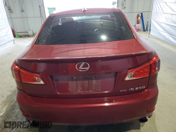 2011 Lexus IS 250 with VIN JTHCF5C20B5047877, listed as a Copart auction lot 50927545 with 189,854 mi miles and Salvage title. Bid and sale history available at DreamBid. Image 6.