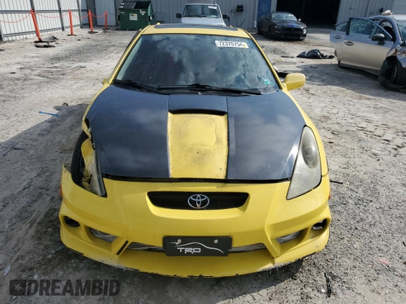 2003 Toyota Celica GTS with VIN JTDDY38T930064746, listed as a Copart auction lot 72370754 with 185,498 mi miles and Salvage Title. Bid and sale history available at carsss.com. Image 5.
