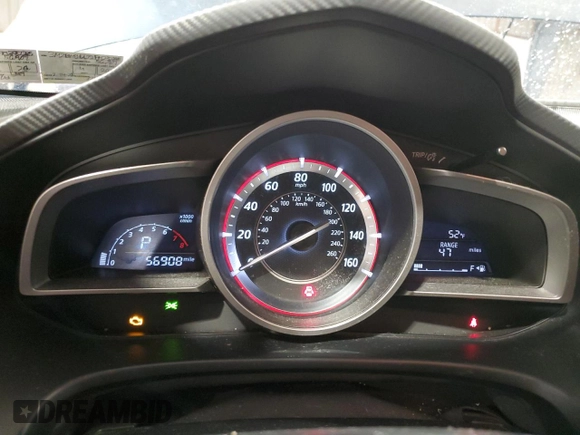2015 Mazda 3 i Sport with VIN 3MZBM1U72FM232385, listed as a Copart auction lot 48730855 with 56,908 mi miles and Salvage Title. Bid and sale history available at carsss.com. Image 9.