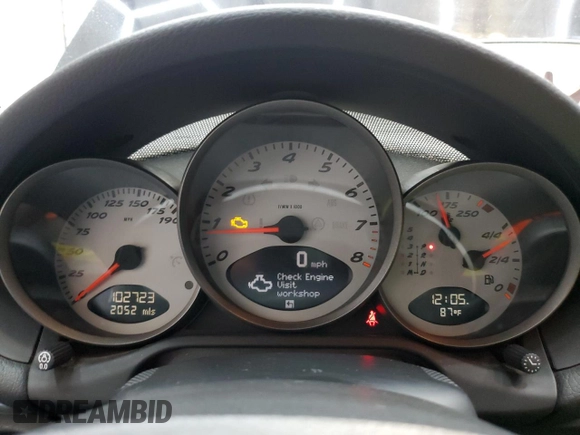 2005 Porsche Boxster S с VIN WP0CB29865S730356, выставлен на аукционе Copart как лот 62115465 с пробегом 102 723 миль миль и Чистый • Clean title. История ставок и продаж доступна на DreamBid. Изображение 9.