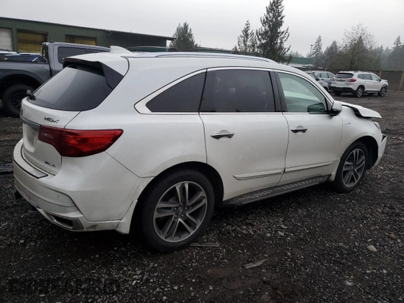 2019 Acura MDX Sport Hybrid w/Advance Pkg with VIN 5J8YD7H77KL000081, listed as a Copart auction lot 82473944 with 0 mi miles and Salvage Title. Bid and sale history available at carsss.com. Image 3.