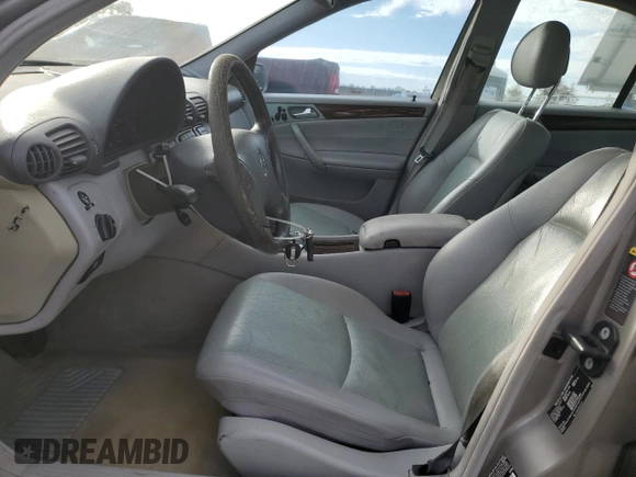2004 Mercedes-Benz C 320 with VIN WDBRF64J24F545033, listed as a Copart auction lot 87768455 with 217,094 mi miles and Salvage Title. Bid and sale history available at DreamBid. Image 7.