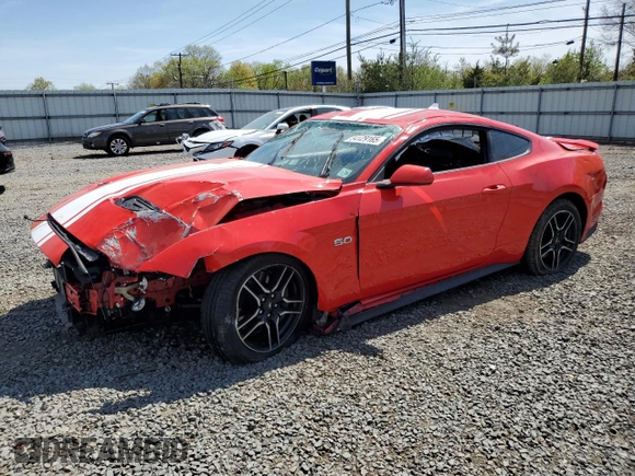 2021 Ford Mustang GT with VIN 1FA6P8CF6M5116547, listed as a Copart auction lot 54129165 with 71,620 mi miles and Salvage title. Bid and sale history available at DreamBid. Image 1.
