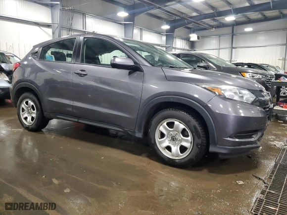 2018 Honda HR-V LX with VIN 3CZRU6H3XJG706302, listed as a Copart auction lot 49627925 with 90,096 mi miles and Salvage Title. Bid and sale history available at carsss.com. Image 4.