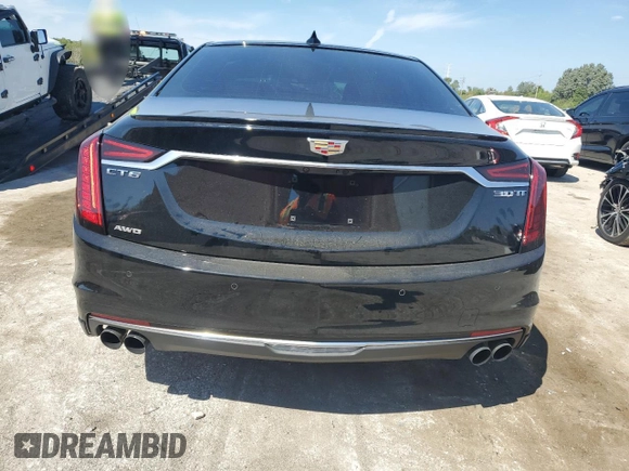 2019 Cadillac CT6 Sport AWD with VIN 1G6KP5R62KU144432, listed as a Copart auction lot 72389304 with 5,843 mi miles and Salvage title. Bid and sale history available at DreamBid. Image 6.