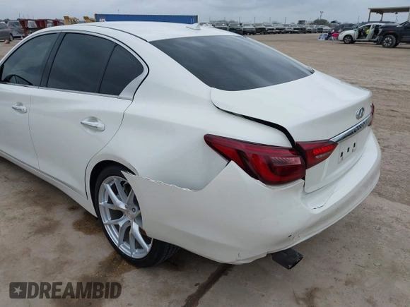 2020 Infiniti Q50 Luxe with VIN JN1EV7AP4LM200455, listed as a IAAI auction lot 41514036 with 76,441 mi miles and . Bid and sale history available at DreamBid. Image 6.