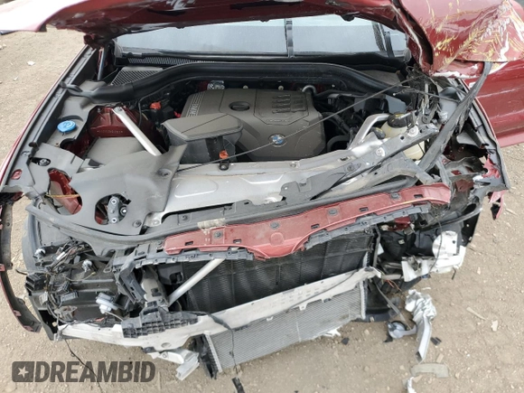 2021 BMW X4 xDrive30i with VIN 5UX2V1C00M9H09820, listed as a Copart auction lot 58489425 with Not provided miles and Non repairable. Bid and sale history available at DreamBid. Image 12.