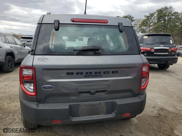 2022 Ford Bronco Sport with VIN 3FMCR9A60NRD65906, listed as a Copart auction lot 49629595 with 34,534 mi miles and Salvage Title. Bid and sale history available at carsss.com. Image 6.