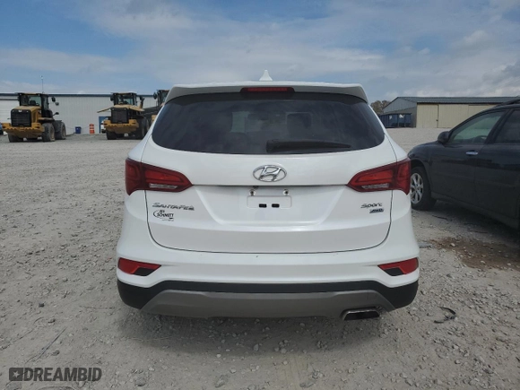 2017 Hyundai Santa Fe Sport 2.4L with VIN 5XYZTDLB8HG429993, listed as a Copart auction lot 51822855 with 221,307 mi miles and Clean Title. Bid and sale history available at carsss.com. Image 6.