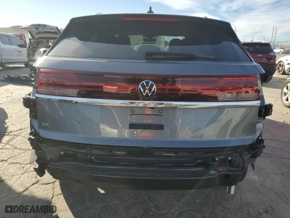 2024 Volkswagen Atlas Cross Sport 2.0T SE with VIN 1V2DE2CA3RC244772, listed as a Copart auction lot 81523574 with 7,369 mi miles and Salvage Title. Bid and sale history available at carsss.com. Image 6.